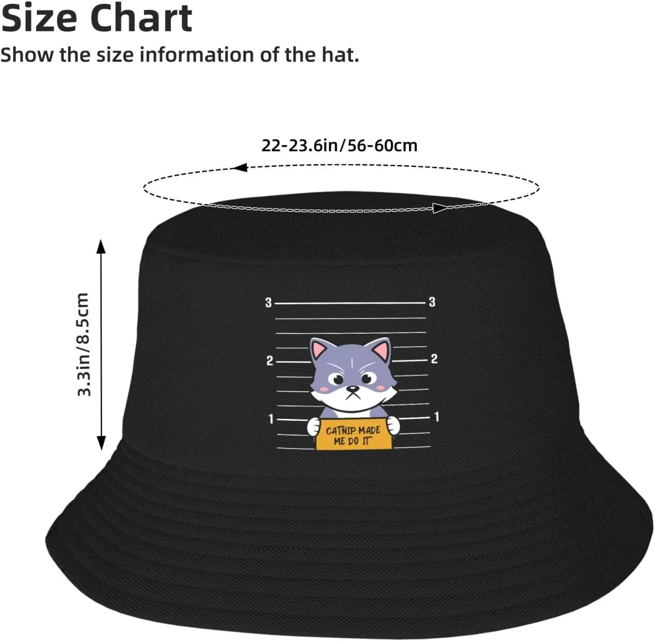 Personal Cat Servant Bucket Hats Fashion Sun Cap Packable Fisherman Hat for Women and Men