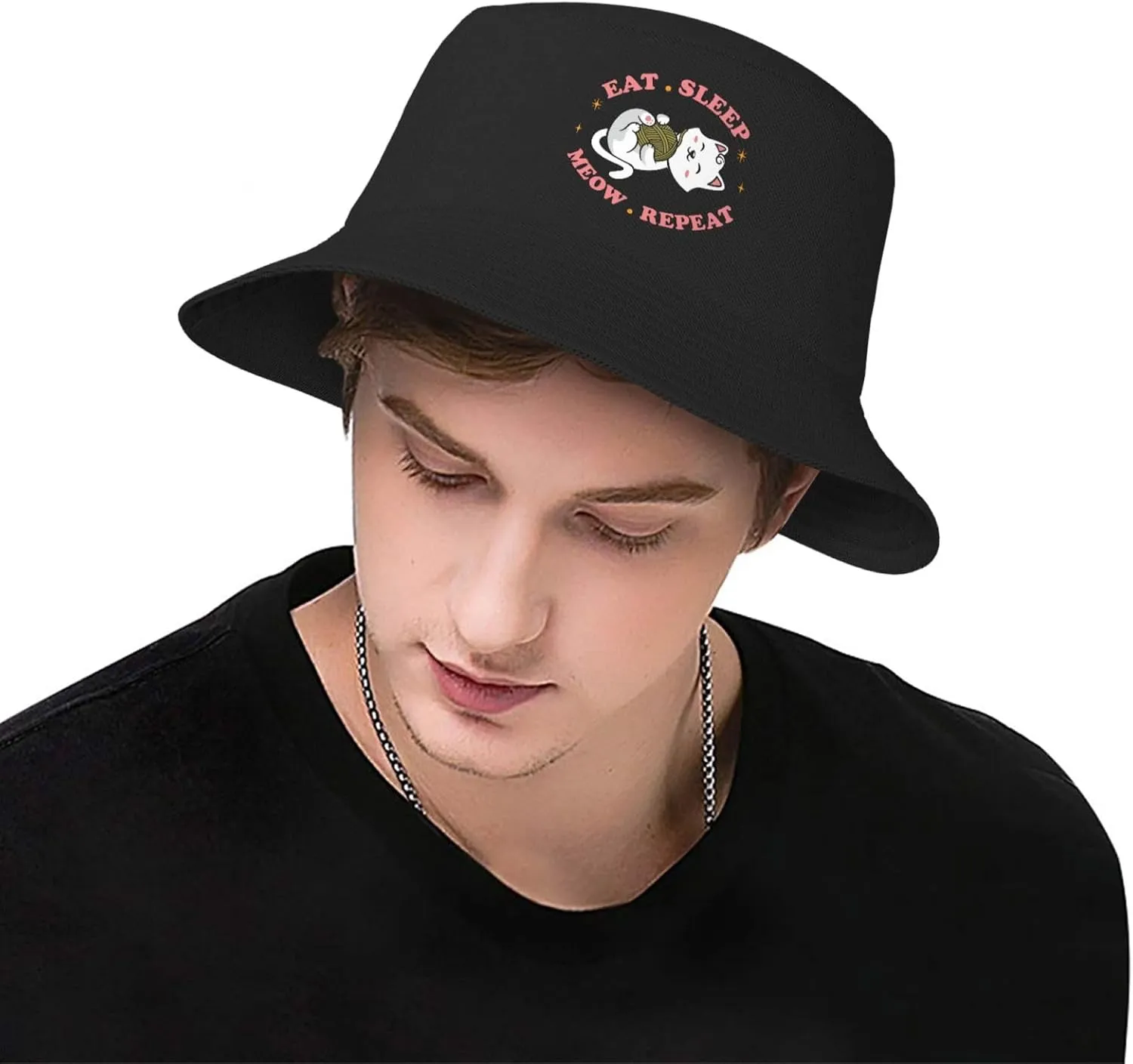 Personal Cat Servant Bucket Hats Fashion Sun Cap Packable Fisherman Hat for Women and Men