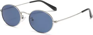 Polarized Round Frame Fashion Sunglasses for Men and Women Outdoor Vacation Sunshade Driving (Color : E, Size : Medium)
