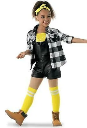 Pre-Owned Costume Weissman  10384 Medium Adult Yellow Overalls Hip Hop Jazz Sequin