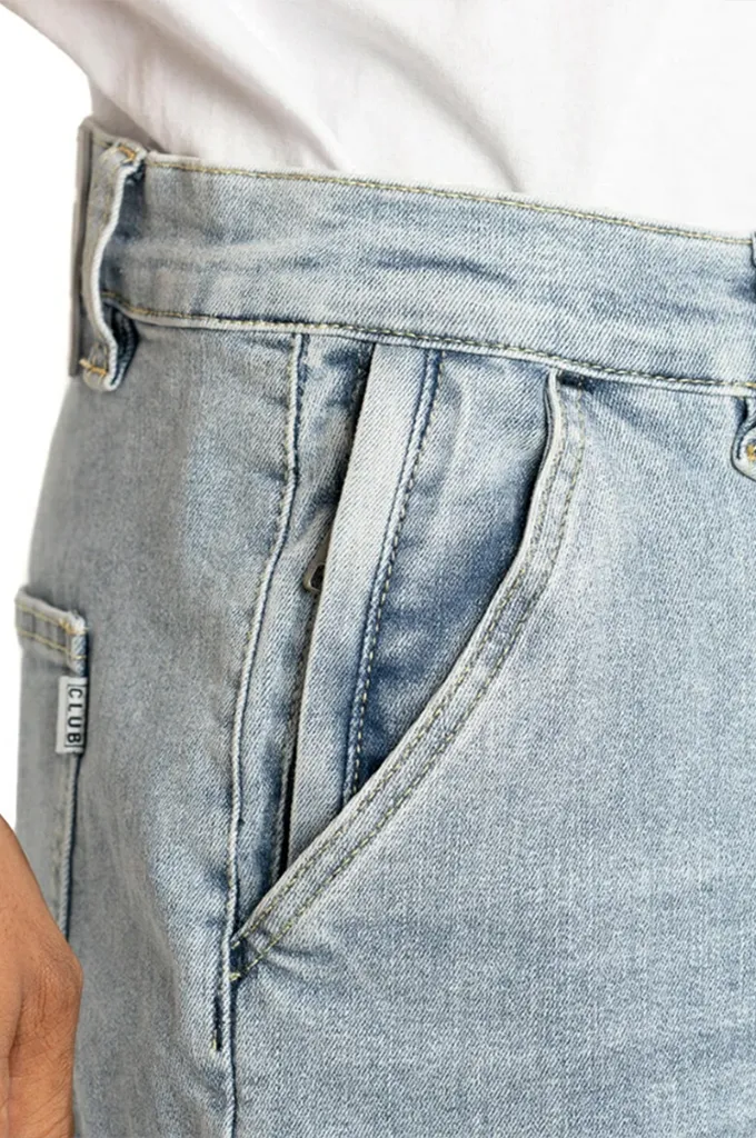 Pro Club Men's Heavyweight Baggy Fit Denim Cargo Pants