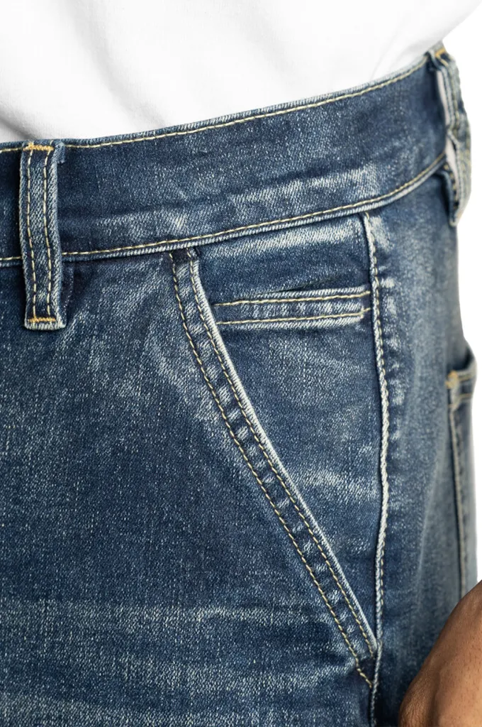 Pro Club Men's Heavyweight Baggy Fit Denim Cargo Pants