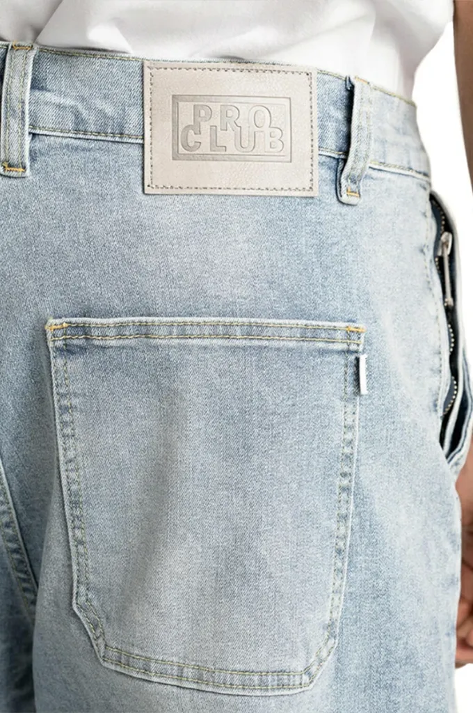 Pro Club Men's Heavyweight Baggy Fit Denim Cargo Pants
