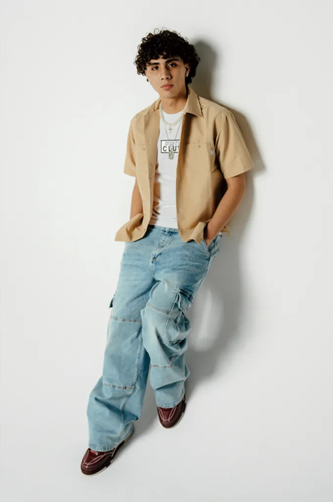 Pro Club Men's Heavyweight Baggy Fit Denim Cargo Pants