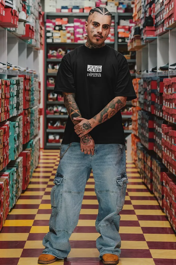 Pro Club Men's Heavyweight Baggy Fit Denim Cargo Pants