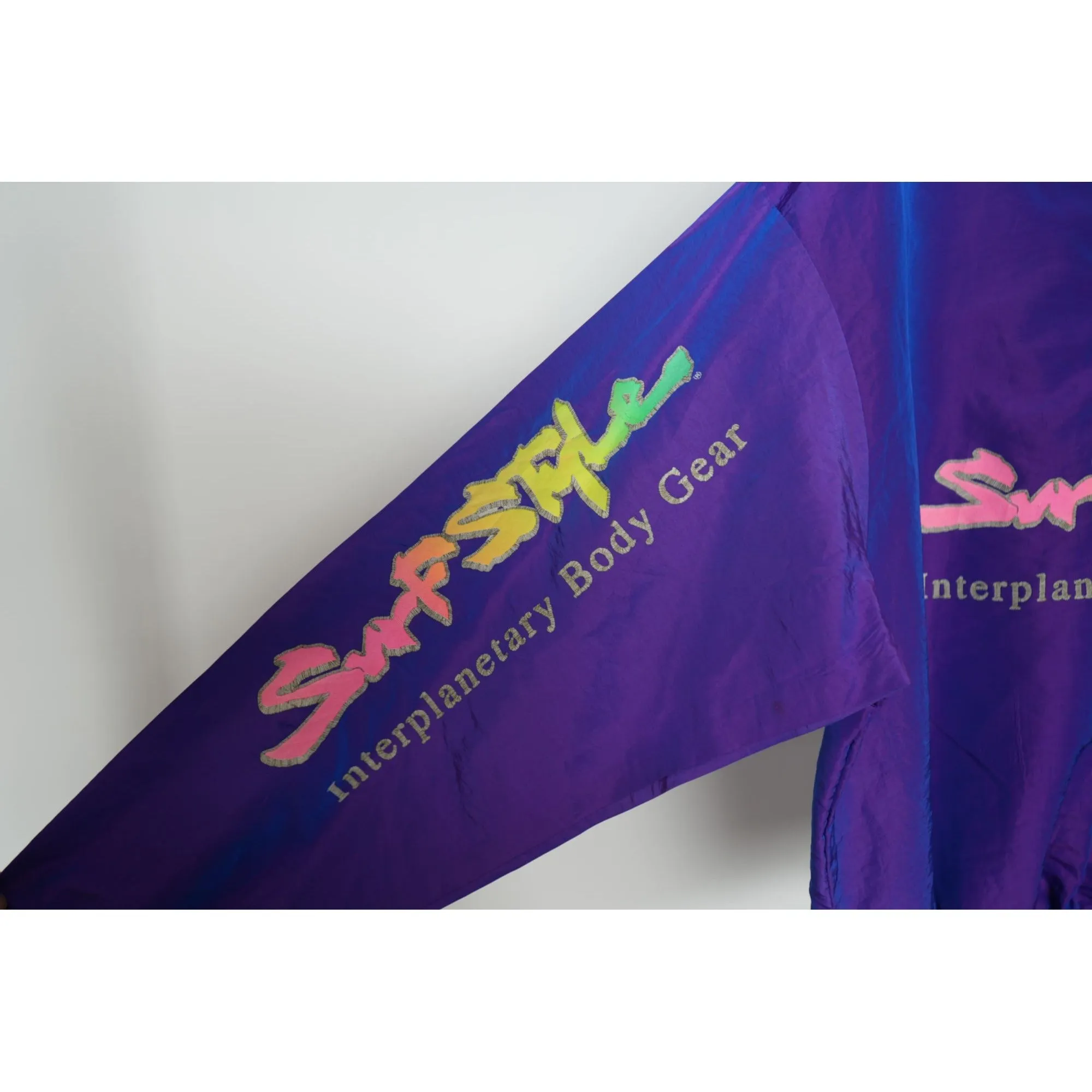 "Retail" Vintage Surf Style Interplanetary Body Gear 1/4 Zip Pullover Windbreaker Purple