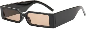 Rectangle Fashion Sunglasses Man Hip Hop Vintage Black Shades Sun Glasses Small Frame Personality UV400 Eyewear