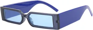 Rectangle Fashion Sunglasses Man Hip Hop Vintage Black Shades Sun Glasses Small Frame Personality UV400 Eyewear