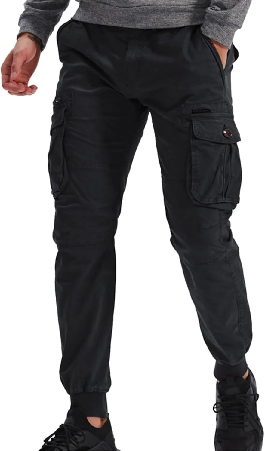 RTRDE Men's Cargo Work Pants Casual Jogger Pants Hiking Work with Multi Pockets Pants, 29-40