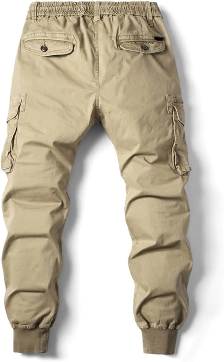 RTRDE Men's Cargo Work Pants Casual Jogger Pants Hiking Work with Multi Pockets Pants, 29-40