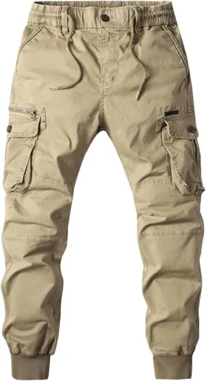 RTRDE Men's Cargo Work Pants Casual Jogger Pants Hiking Work with Multi Pockets Pants, 29-40