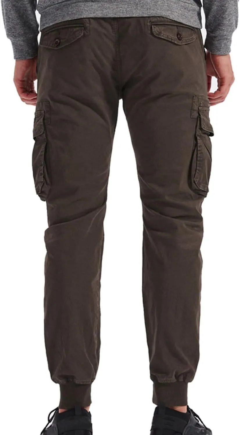 RTRDE Men's Cargo Work Pants Casual Jogger Pants Hiking Work with Multi Pockets Pants, 29-40