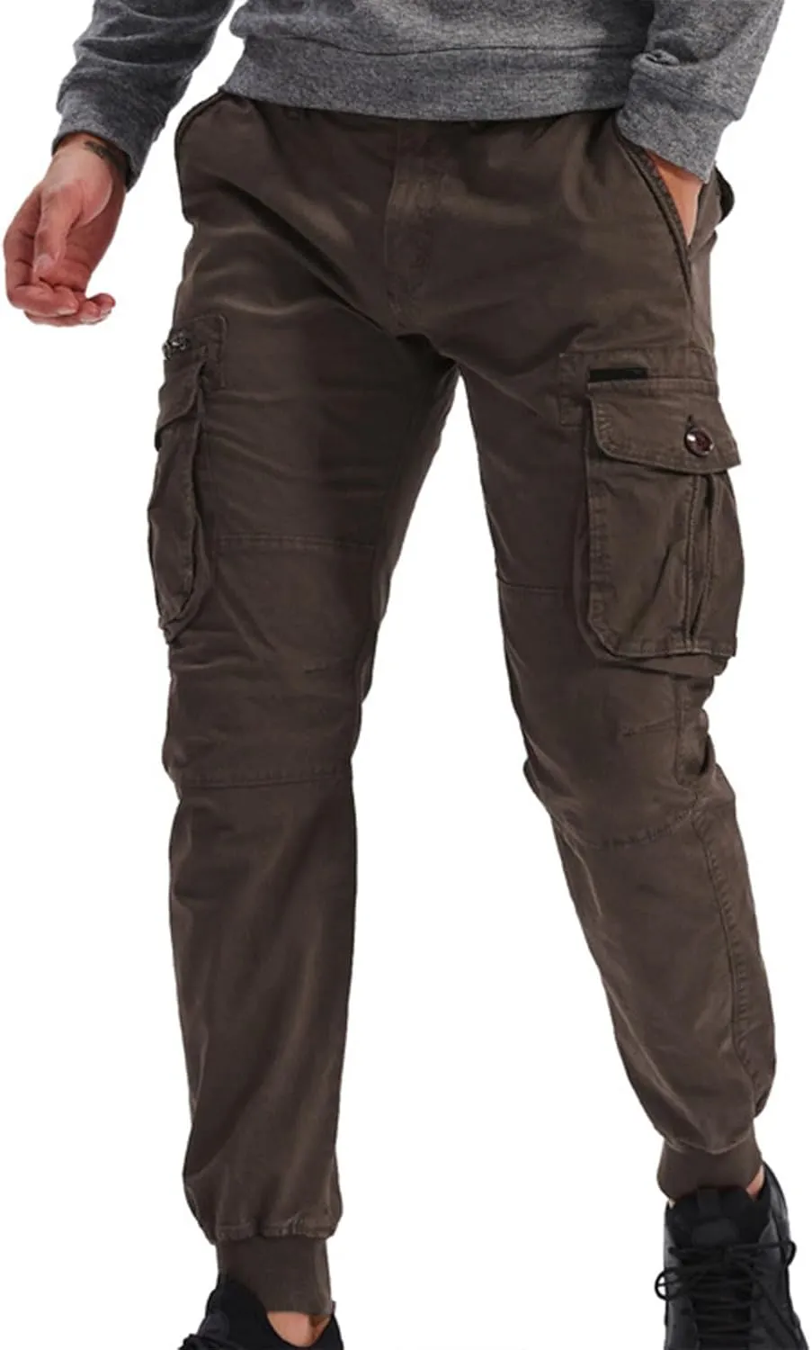 RTRDE Men's Cargo Work Pants Casual Jogger Pants Hiking Work with Multi Pockets Pants, 29-40