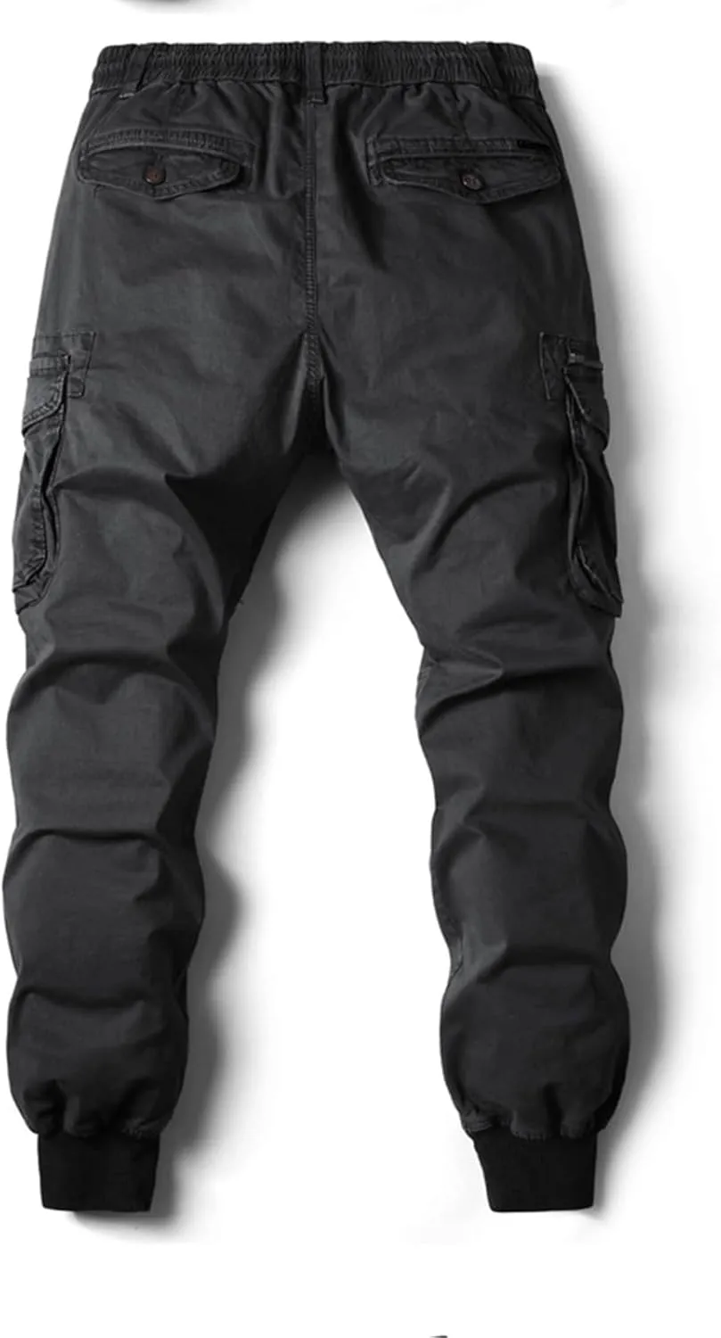 RTRDE Men's Cargo Work Pants Casual Jogger Pants Hiking Work with Multi Pockets Pants, 29-40