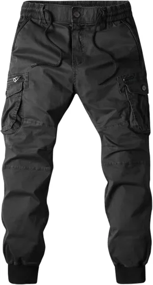 RTRDE Men's Cargo Work Pants Casual Jogger Pants Hiking Work with Multi Pockets Pants, 29-40