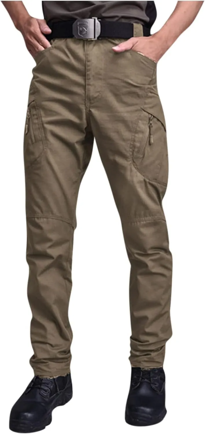RTRDE Men's Outdoor Military Tactical Pants Lightweight Rip-Stop Casual Cargo Hiking Work Pants, M-3XL