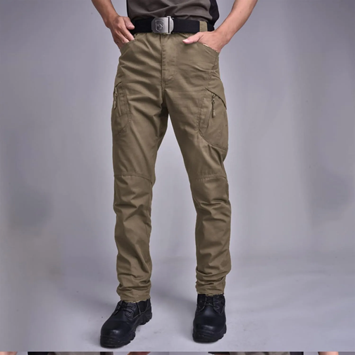 RTRDE Men's Outdoor Military Tactical Pants Lightweight Rip-Stop Casual Cargo Hiking Work Pants, M-3XL