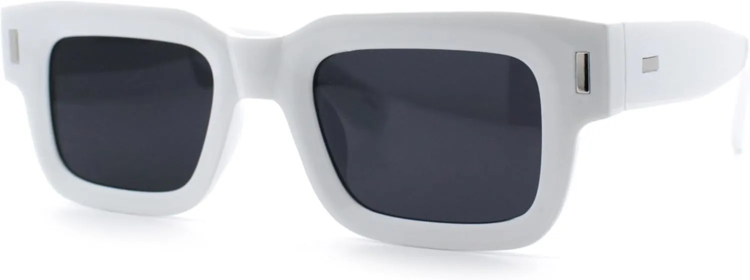 SA106 Hipster Thick Plastic Horn Rim Rectangle Gentleman Fashion Sunglasses