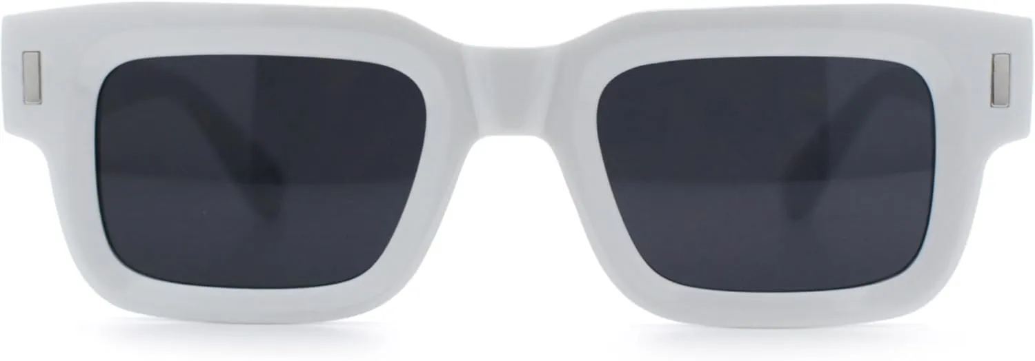 SA106 Hipster Thick Plastic Horn Rim Rectangle Gentleman Fashion Sunglasses