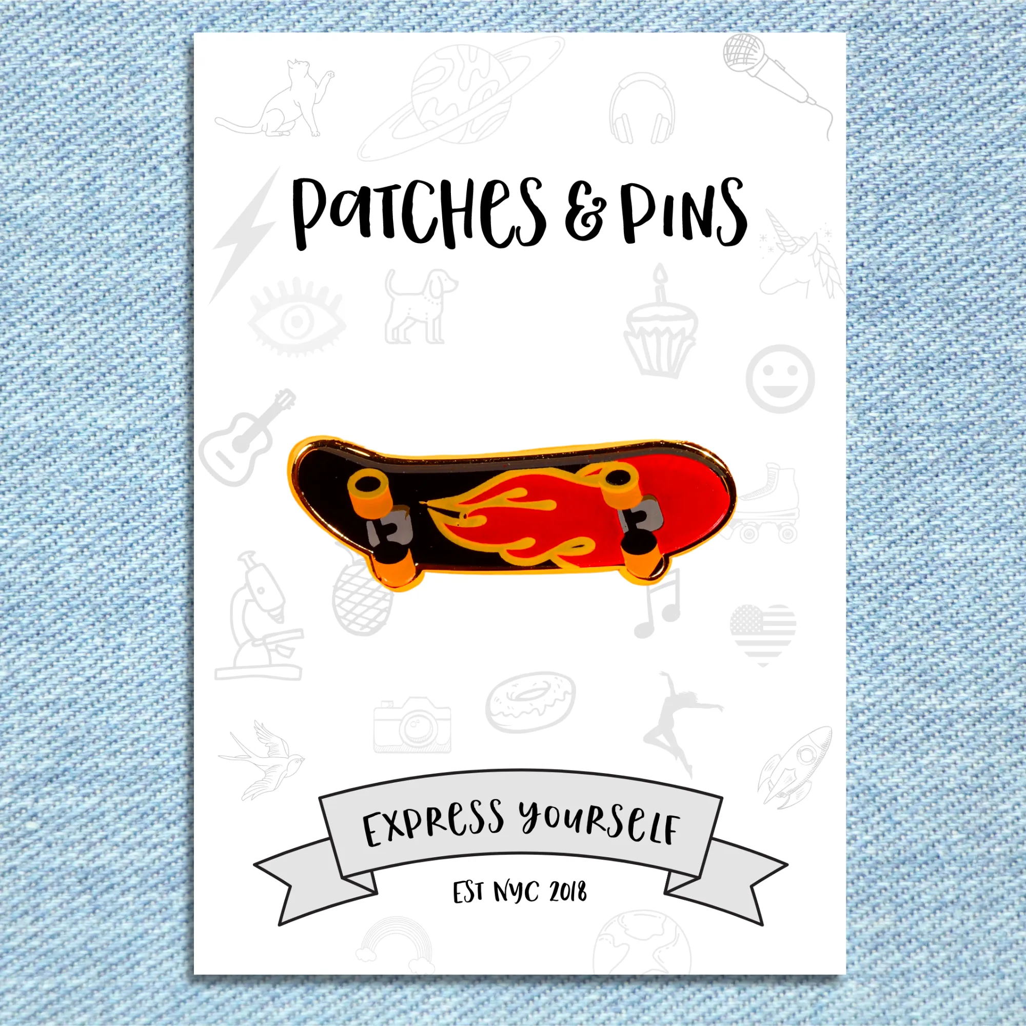 Skateboard Enamel Pin