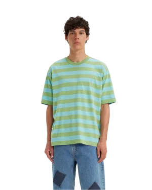 Skateboarding Graphic Boxy T-Shirt in Thinking About Blue Grey