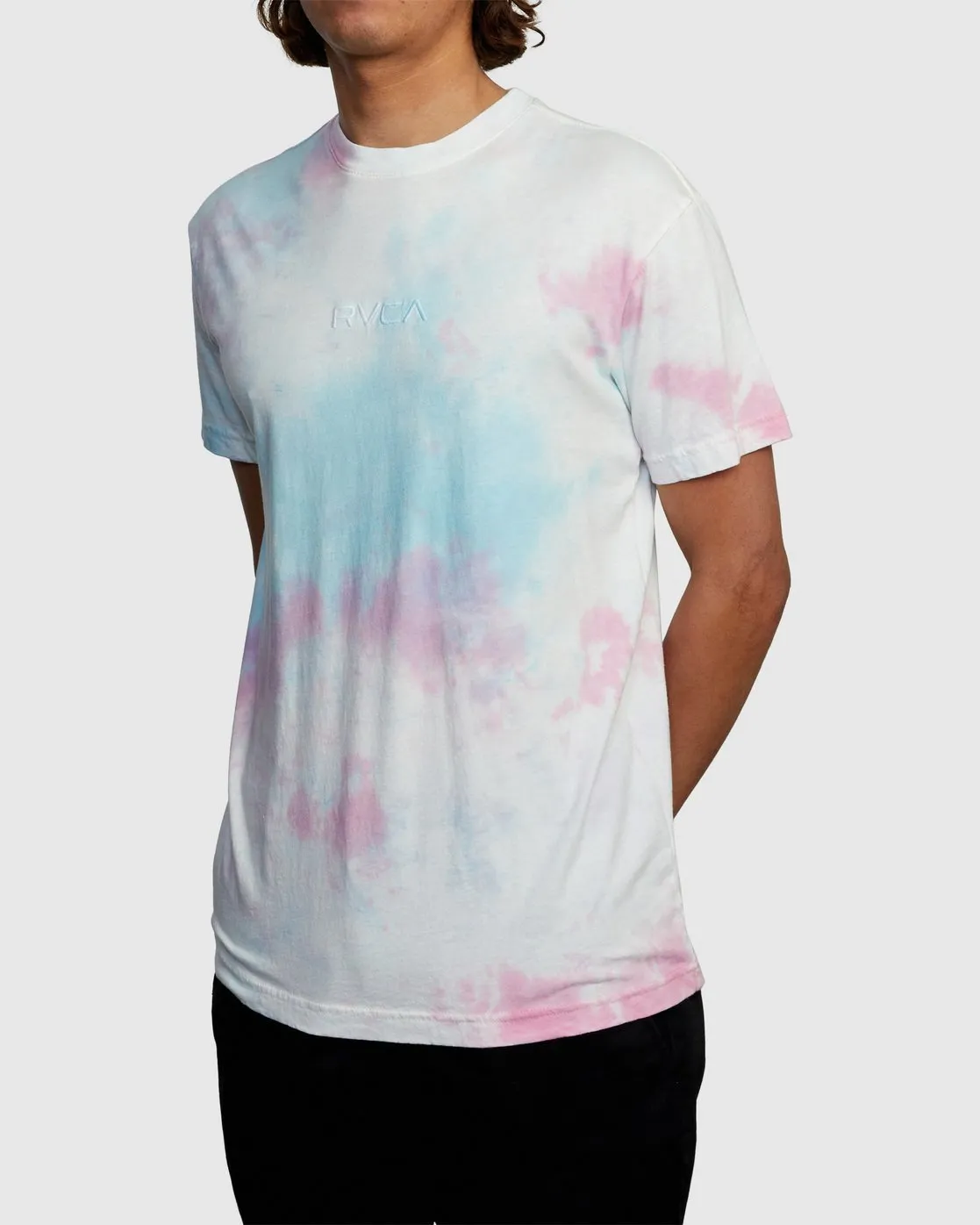 Small RVCA Tie-Dye Short Sleeve Tee - White Tie Dye