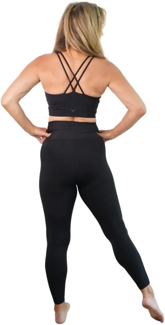 Snow Society Women's High Waist Leopard Yoga Leggings Dual Pockets Soft Tummy Control Workout Running Pants by Denise Austin