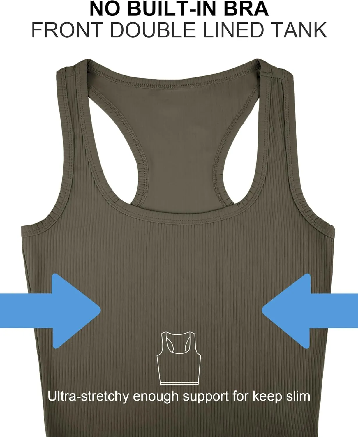 Sports Crop Tank Tops for Women Cropped Workout Tops Racerback Running Yoga Tanks Cotton Sleeveless Gym Shirts