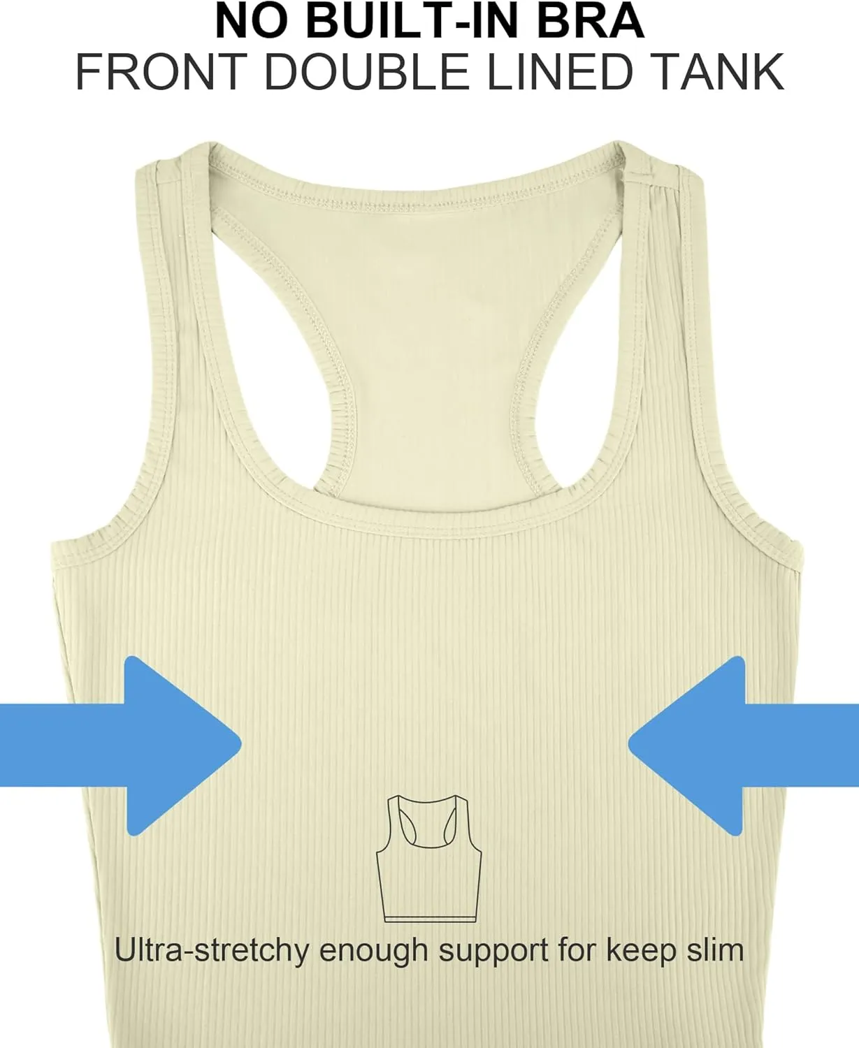 Sports Crop Tank Tops for Women Cropped Workout Tops Racerback Running Yoga Tanks Cotton Sleeveless Gym Shirts