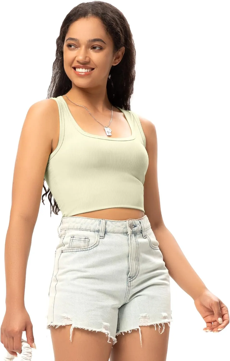 Sports Crop Tank Tops for Women Cropped Workout Tops Racerback Running Yoga Tanks Cotton Sleeveless Gym Shirts