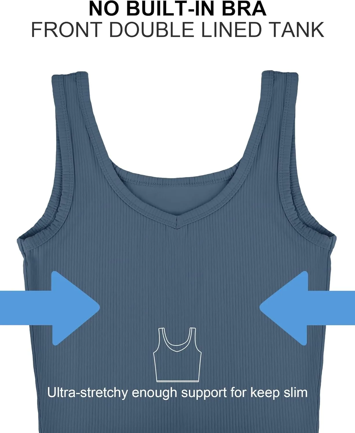Sports Crop Tank Tops for Women Cropped Workout Tops V or Scoop Neckline Running Yoga Tanks Cotton Sleeveless Gym Shirts