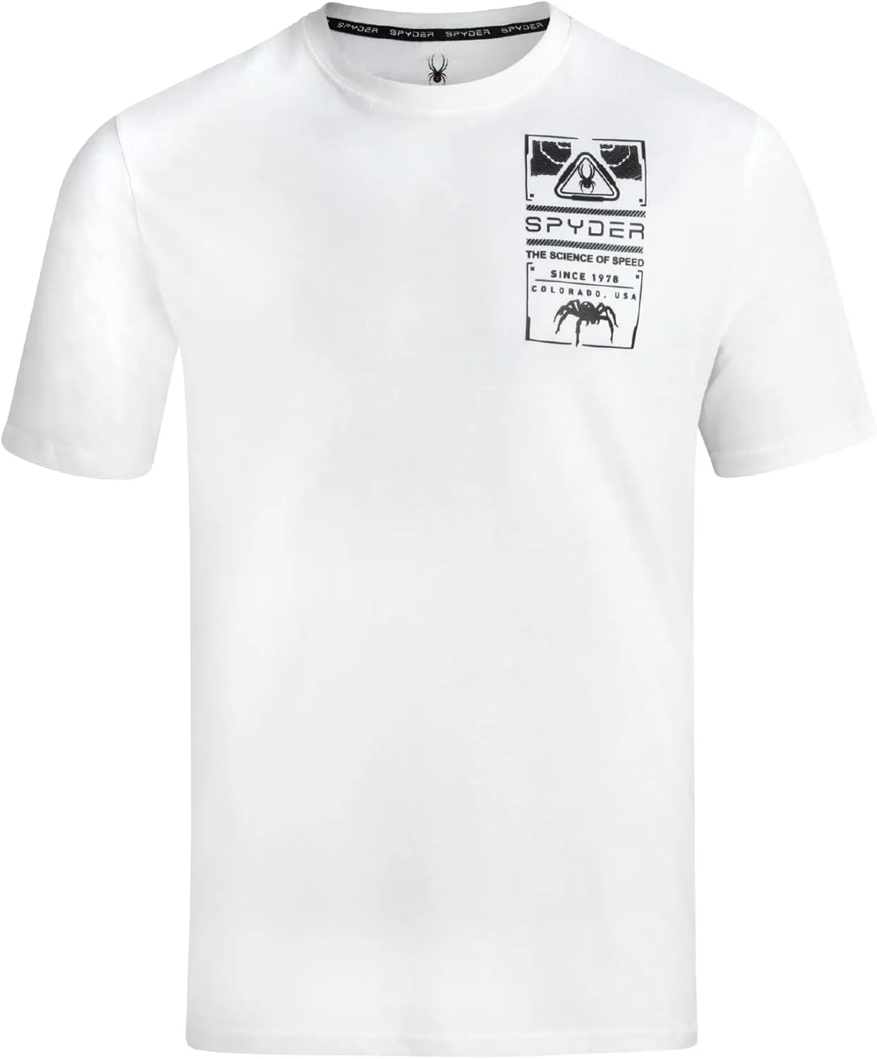 Spyder Mens Graphic T-Shirts - Soft Cotton Blend Classic Crewneck Short Sleeve Shirts for Men, Casual Shirts for Daily Wear