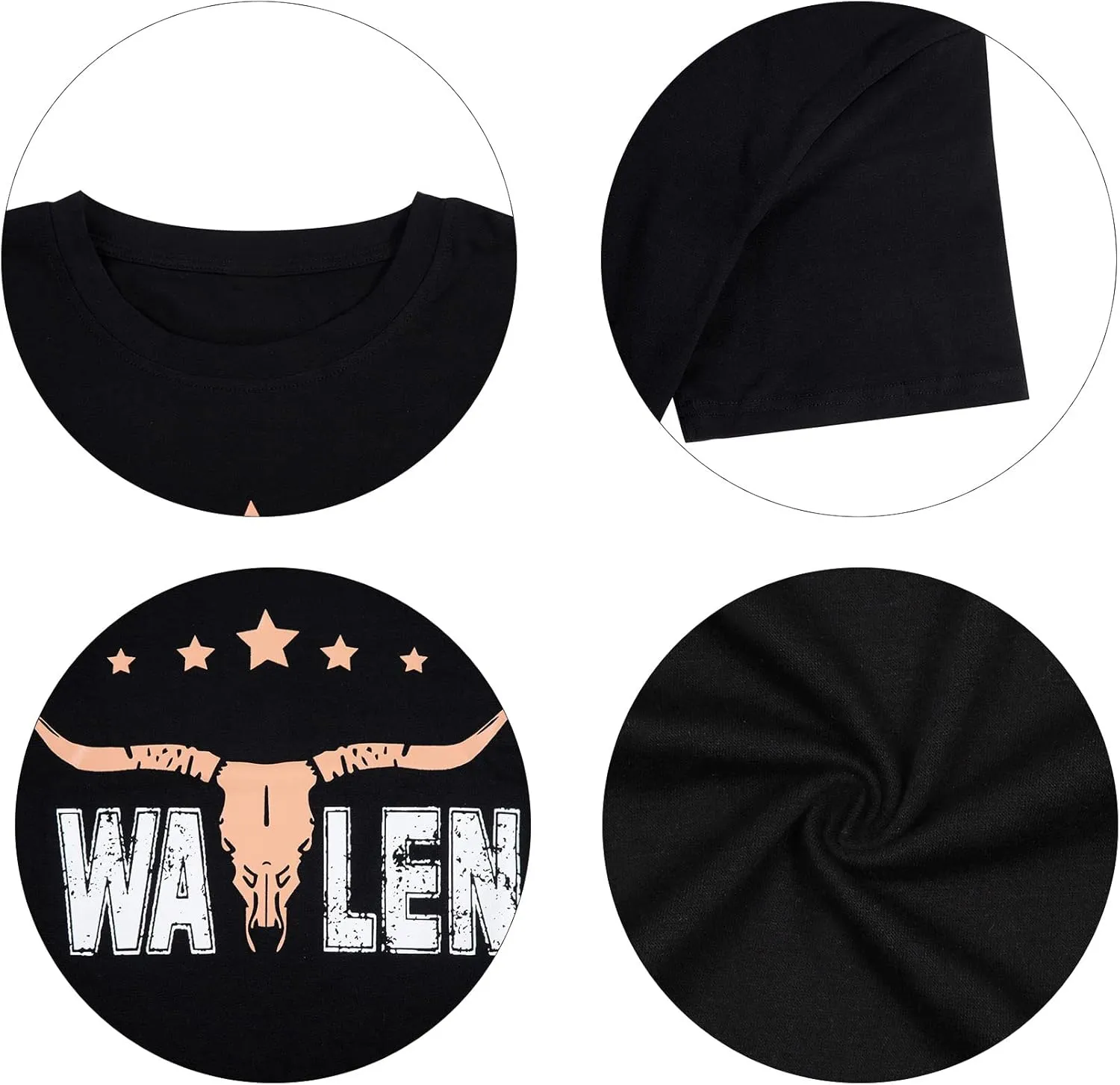 Steer Skull Western Shirts for Women Nashville Outfits for Women Oversized Tees Country Music Tshirt