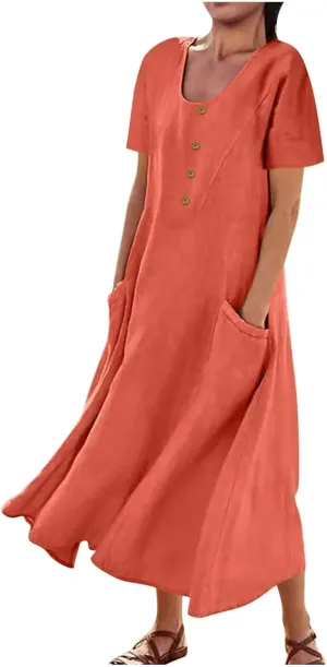 Summer Beach Dress Strapless Long Dresses for Women Long Summer Dress Shift Maxi Dress Flowy Loose Vacation Dress