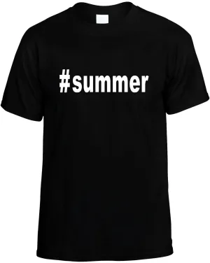 #Summer Hashtag Vacation Unisex T-Shirt Novelty Graphic Tee Shirt