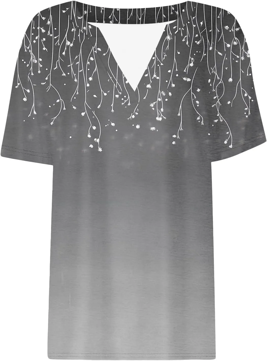 Summer Tops for Womens 2025 Short Sleeve T-Shirts Trendy Fashion Clothes V Neck Tshirts Ladies Casual Blouses