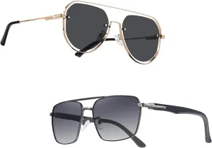 Sunglasses for Men Women Trendy Polarized Sunglasses UV400 Fashion SunGlasses Aviator Sunglasses for Driving Fishing