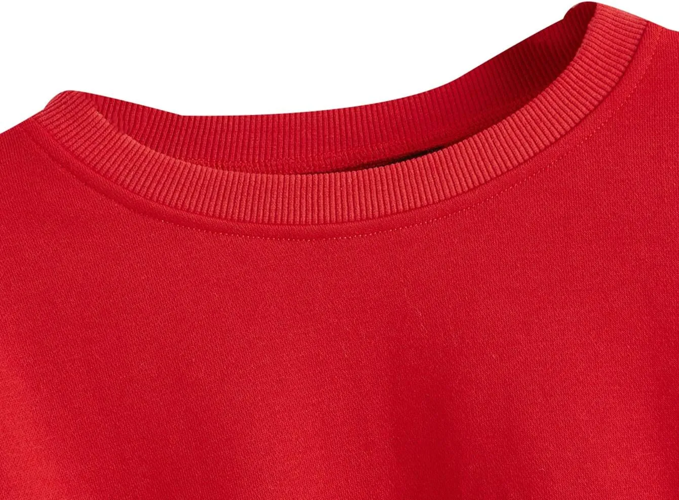 SweatyRocks Women's Casual Long Sleeve Raw Hem Pullover Crop Tops Sweatshirts