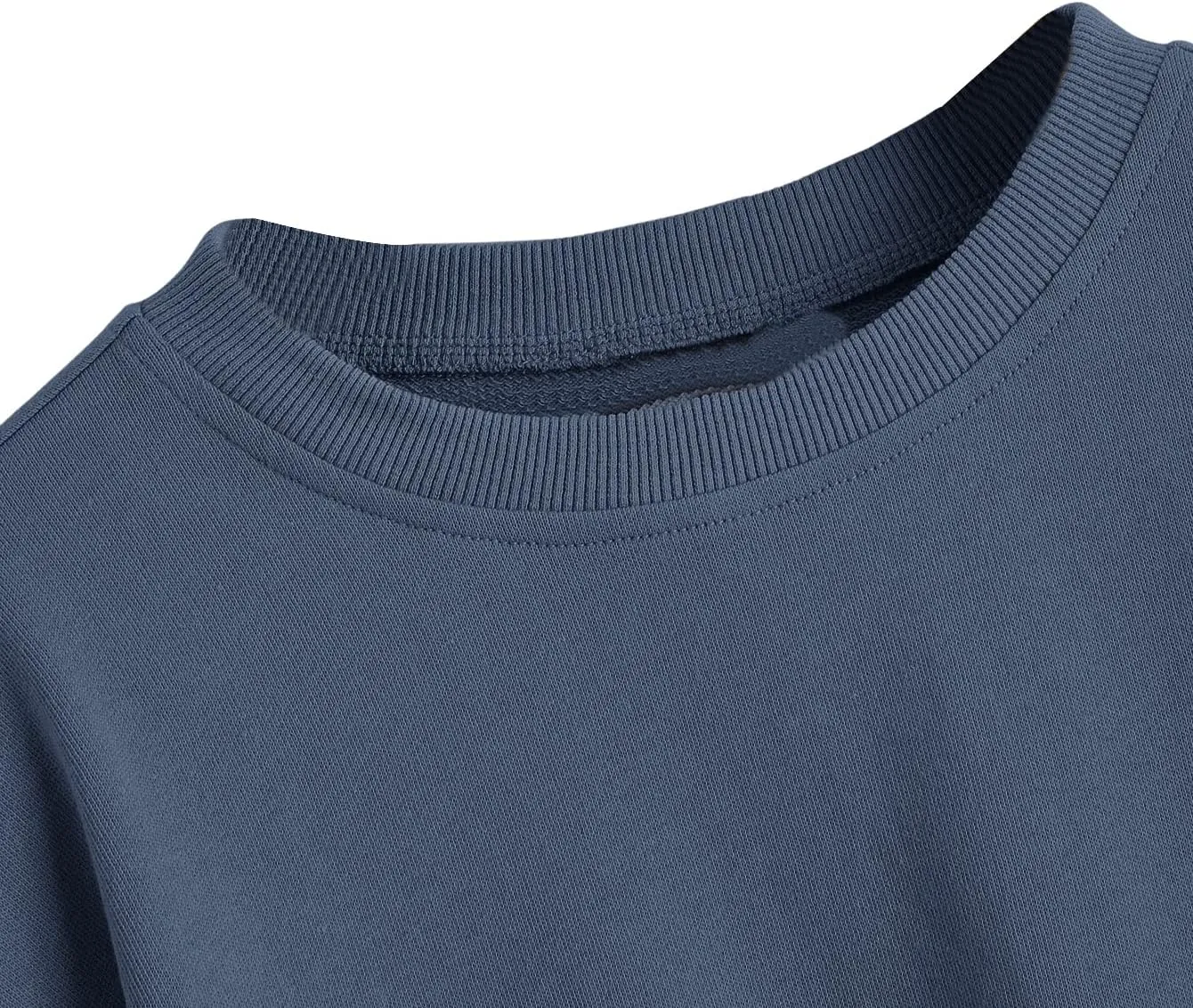 SweatyRocks Women's Casual Long Sleeve Raw Hem Pullover Crop Tops Sweatshirts