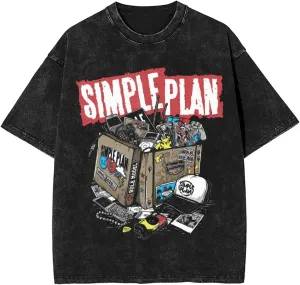T Shirt Simple Music Plan Band Men's Women's Vintage Oversized Tees Fashion Short Sleeves Tops