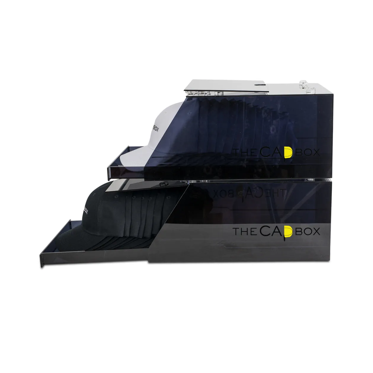 The Black Glasshouse CapBox Transparent Hat Rack Stackable Baseball Cap Storage (Out Of Stock)