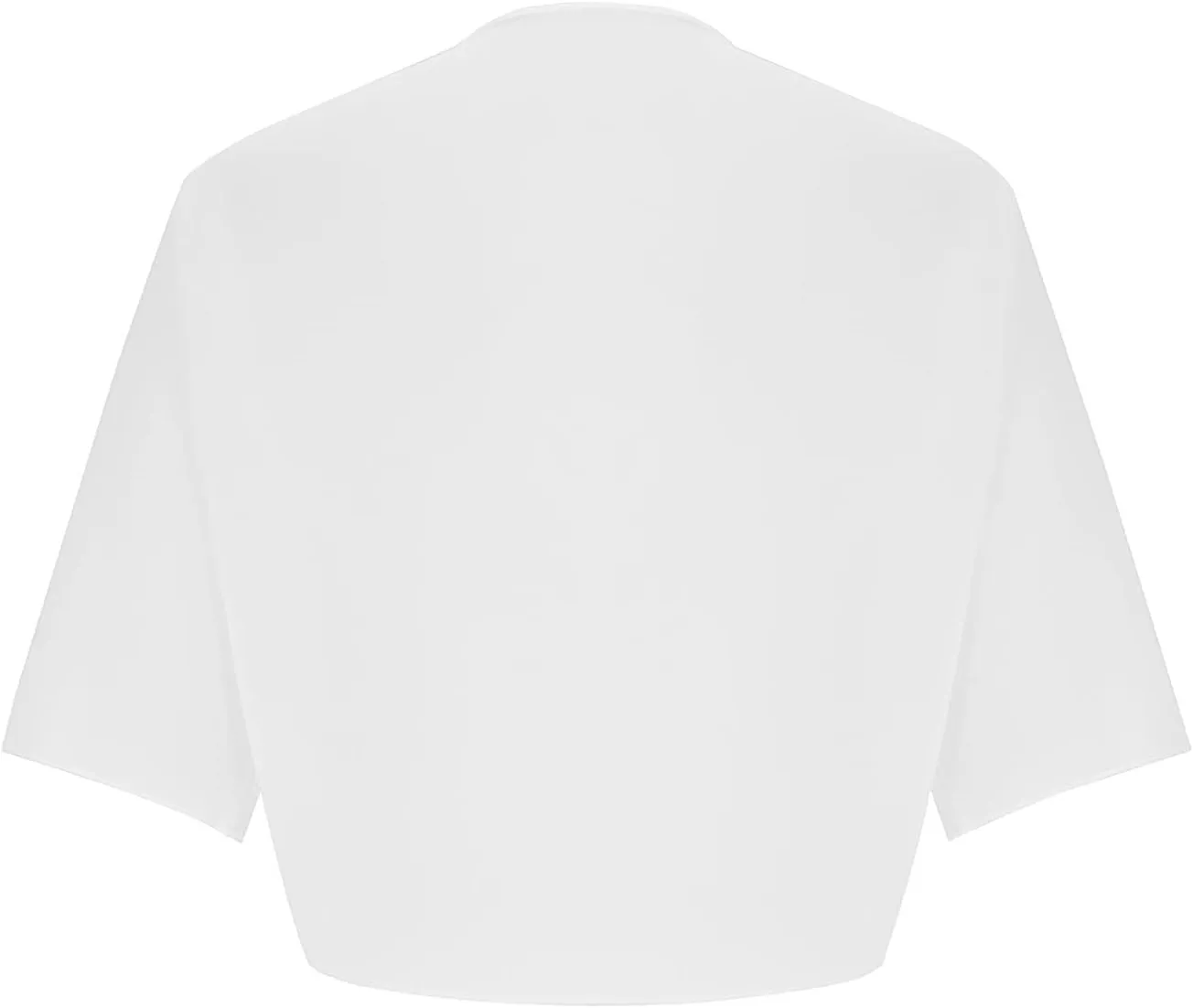 Tie Front Knot Shrug Bolero Women Summer Half Sleeve Open Front Cardigan Solid Chiffon Beach Bikini Coverup Crop Tops
