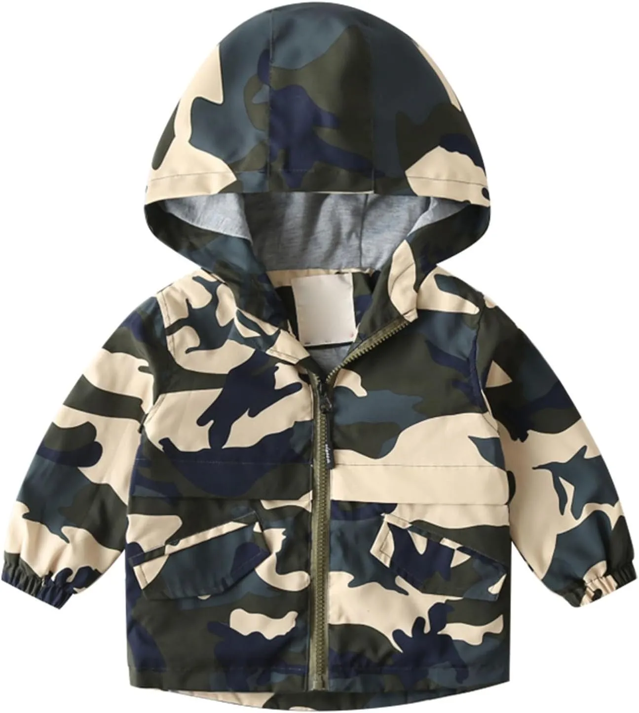 Toddler Boys Girls Hooded Windbreaker Fleece Lined Softshell Jacket Baby Lightweight Wa𝐭erproof Solid Color Coat