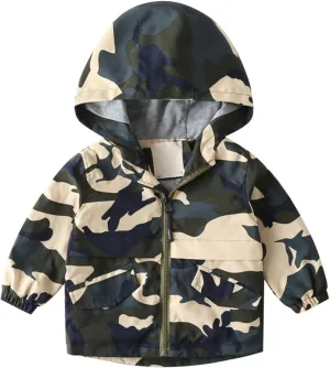 Toddler Boys Girls Hooded Windbreaker Fleece Lined Softshell Jacket Baby Lightweight Wa𝐭erproof Solid Color Coat