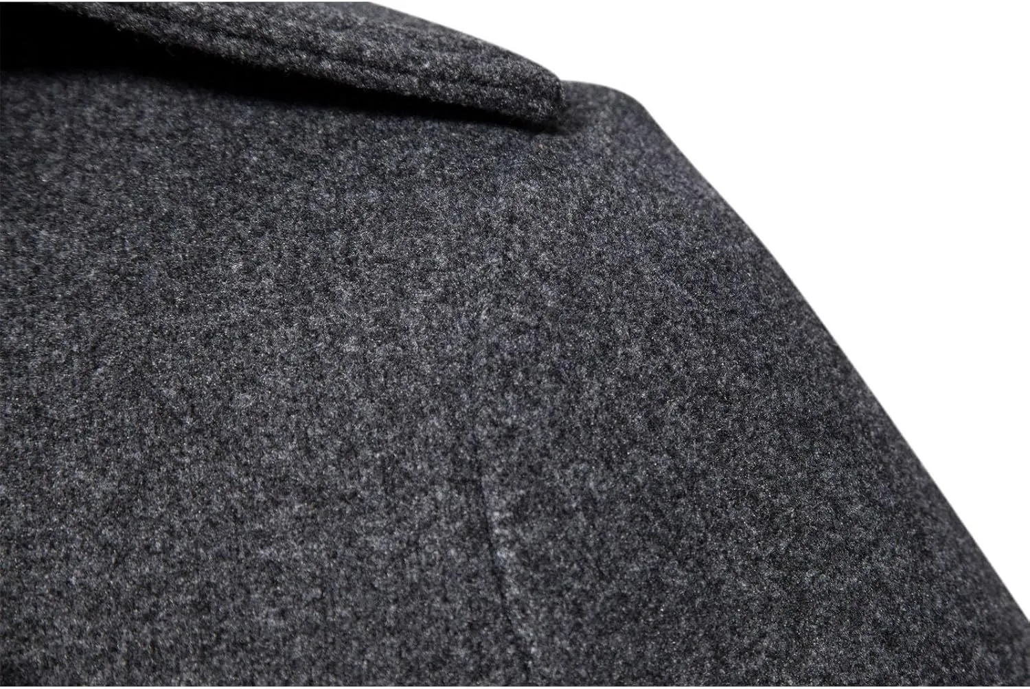 Trench Coat for Men Winter Wool Blend Jacket Double Breasted Overcoat Long Top Coat Warm Pea Coat