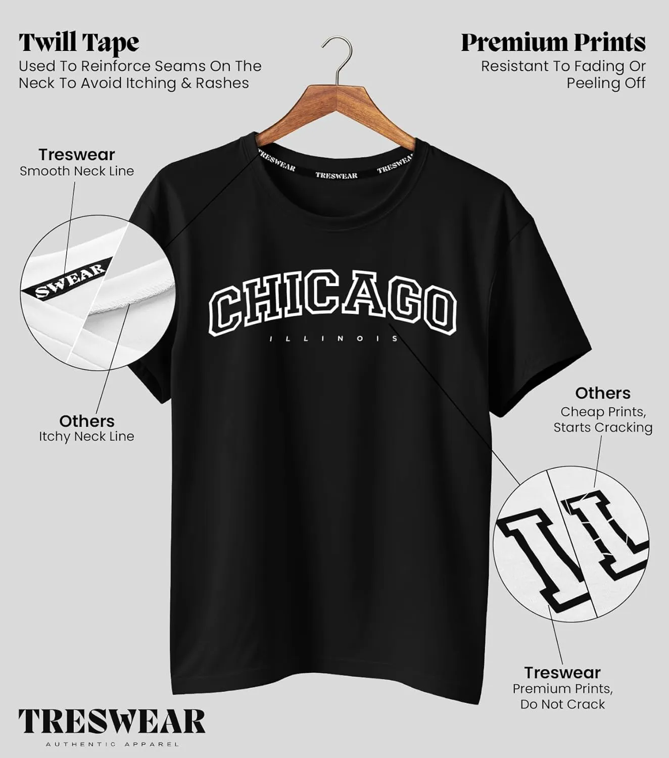 Treswear - Womens Oversized Graphic Tee Shirts - Loose Fit Crew Neck Short Sleeve Tops Summer Casual Blouse, Comfy Basic Tee