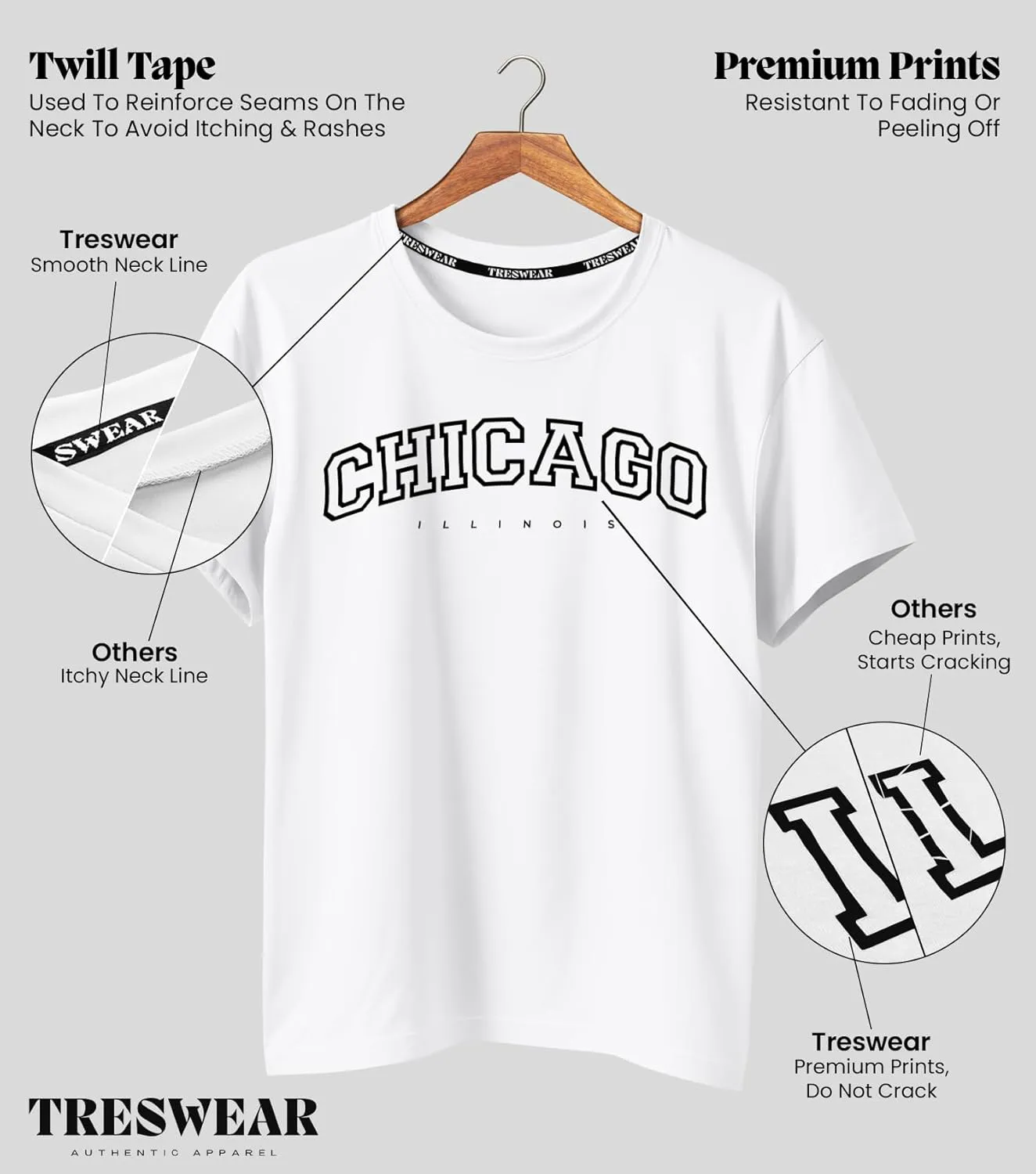Treswear - Womens Oversized Graphic Tee Shirts - Loose Fit Crew Neck Short Sleeve Tops Summer Casual Blouse, Comfy Basic Tee
