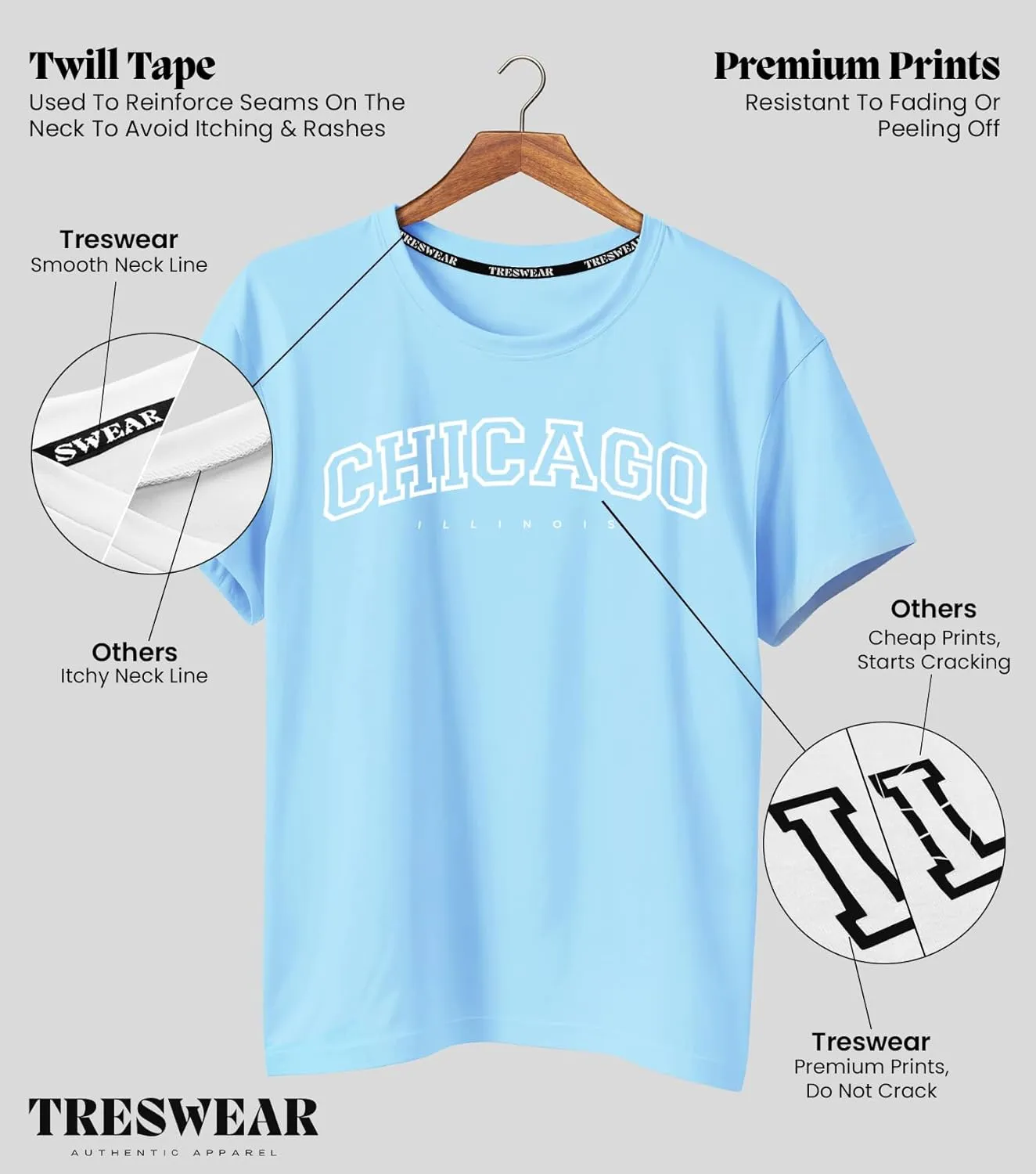 Treswear - Womens Oversized Graphic Tee Shirts - Loose Fit Crew Neck Short Sleeve Tops Summer Casual Blouse, Comfy Basic Tee