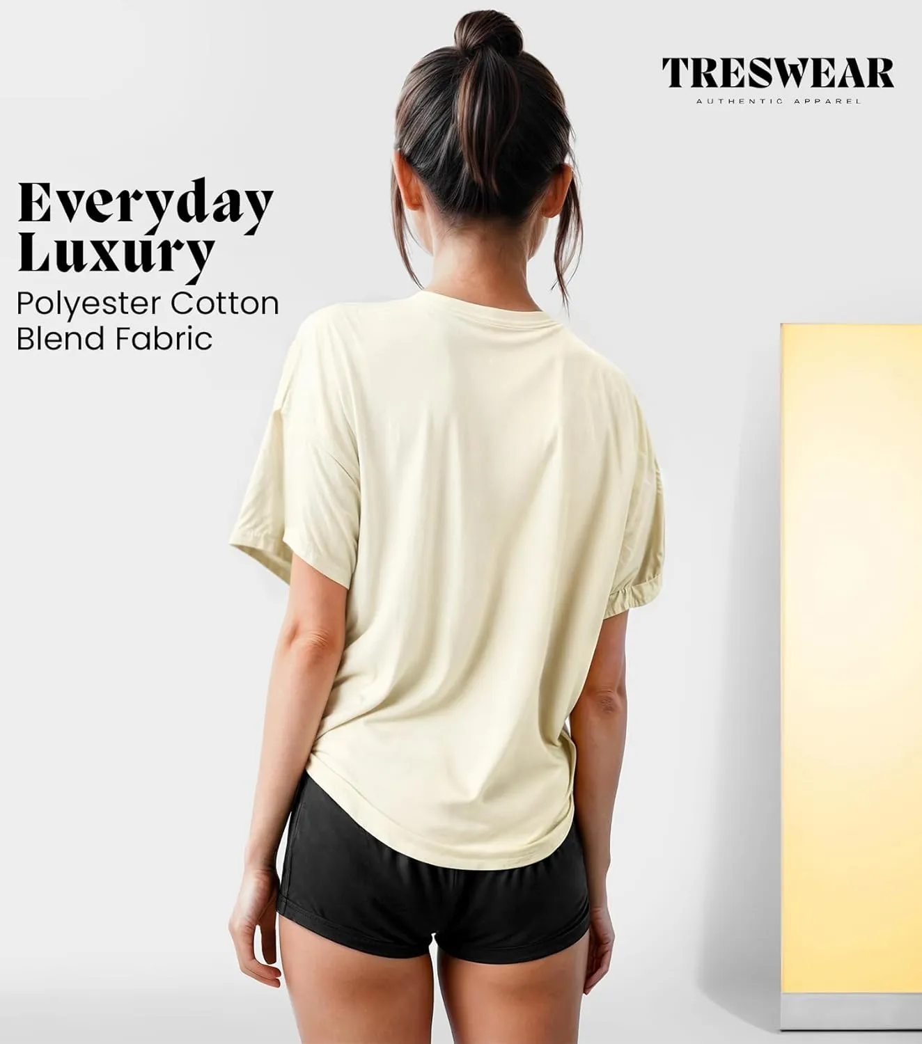 Treswear - Womens Oversized Graphic Tee Shirts - Loose Fit Crew Neck Short Sleeve Tops Summer Casual Blouse, Comfy Basic Tee
