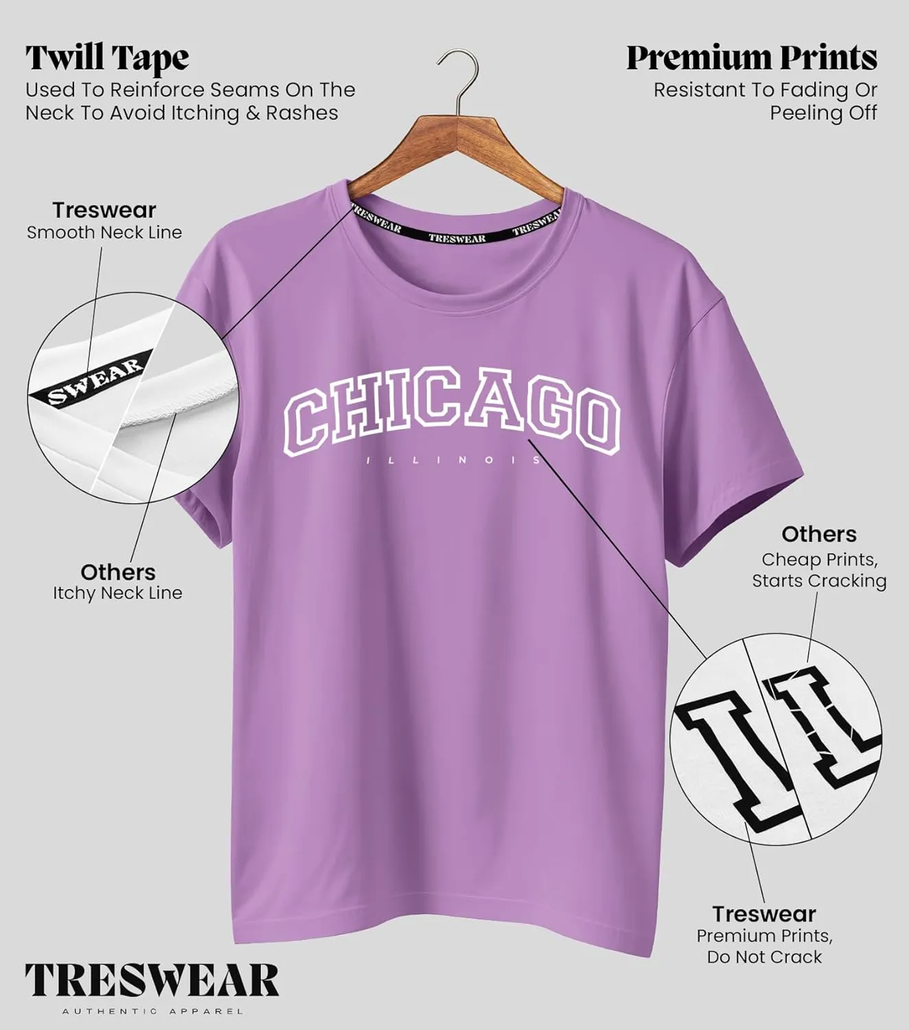 Treswear - Womens Oversized Graphic Tee Shirts - Loose Fit Crew Neck Short Sleeve Tops Summer Casual Blouse, Comfy Basic Tee
